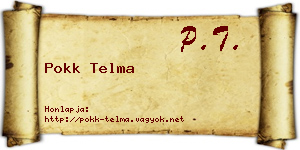 Pokk Telma névjegykártya
